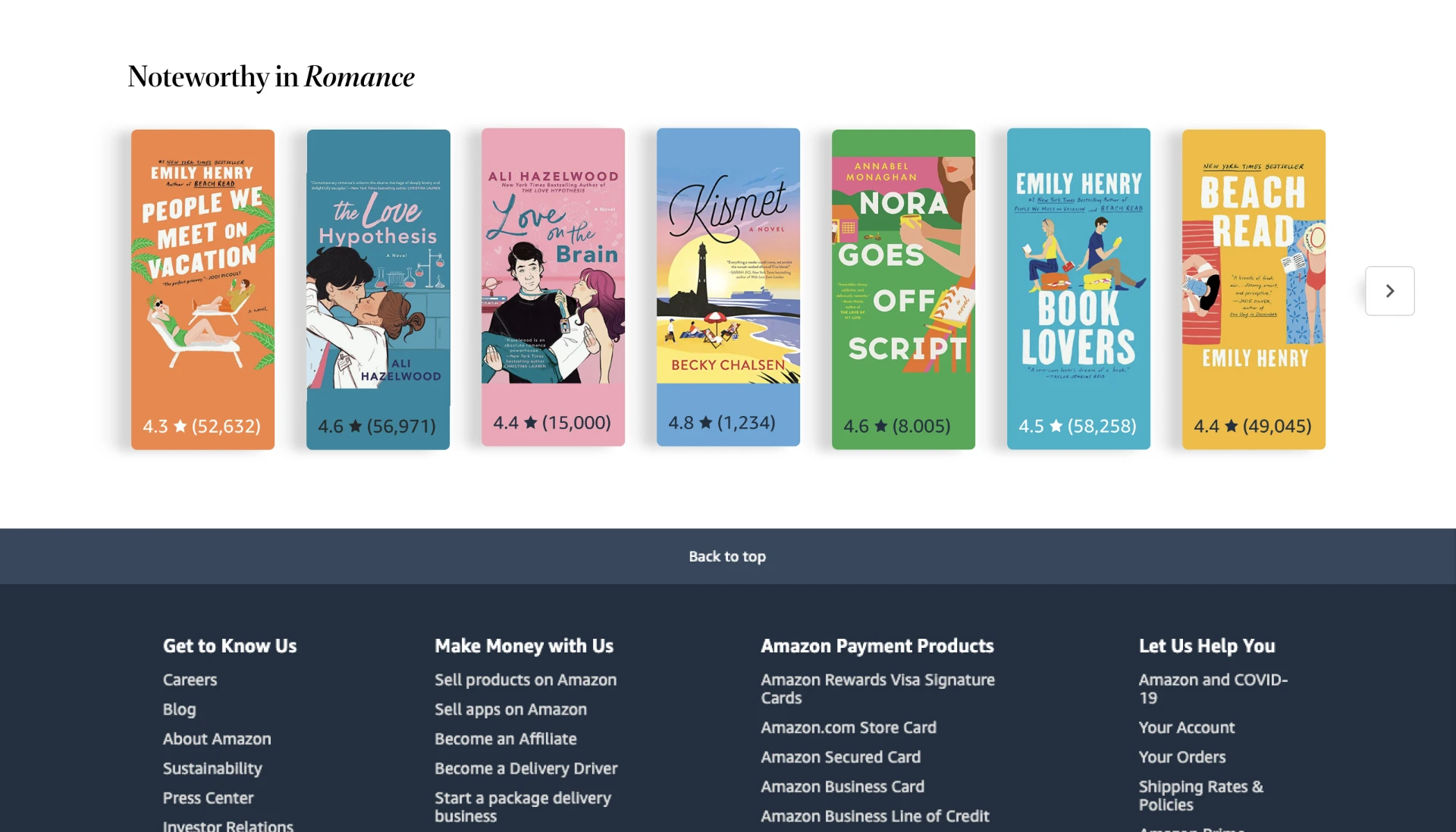 Horizontal shoveler of books from a single publisher's catalog